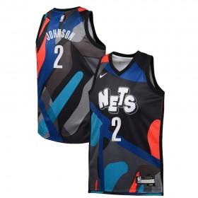 Maillot Basket Homme Brooklyn Nets Cameron Johnson 2023-24 Nike City Edition Noir Swingman
